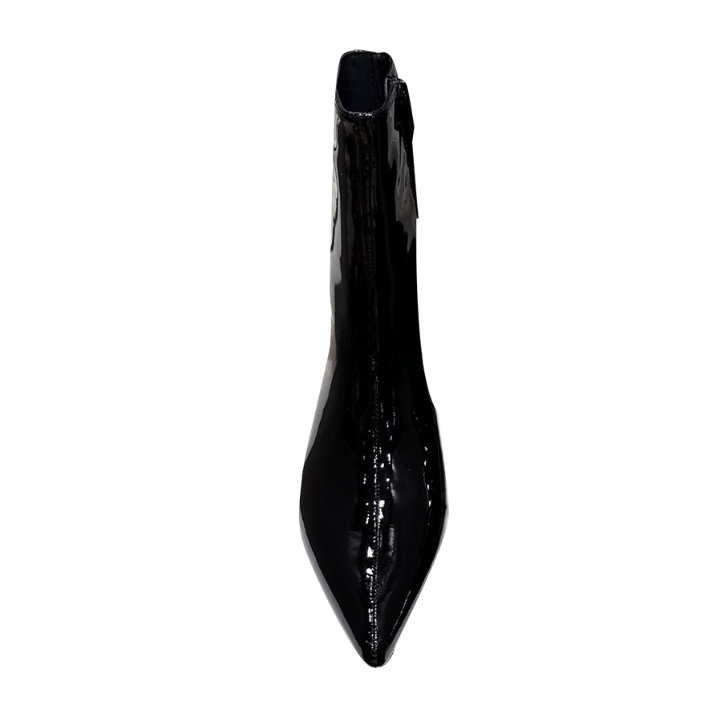 KURVE Patent Leather Ankle Boots