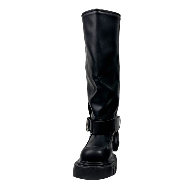 LAVFA Buckled Knee High Boots