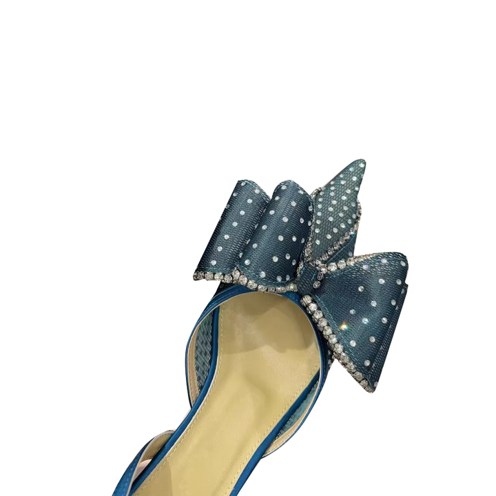 LAVUK Diamante Kitten Heel Sandals