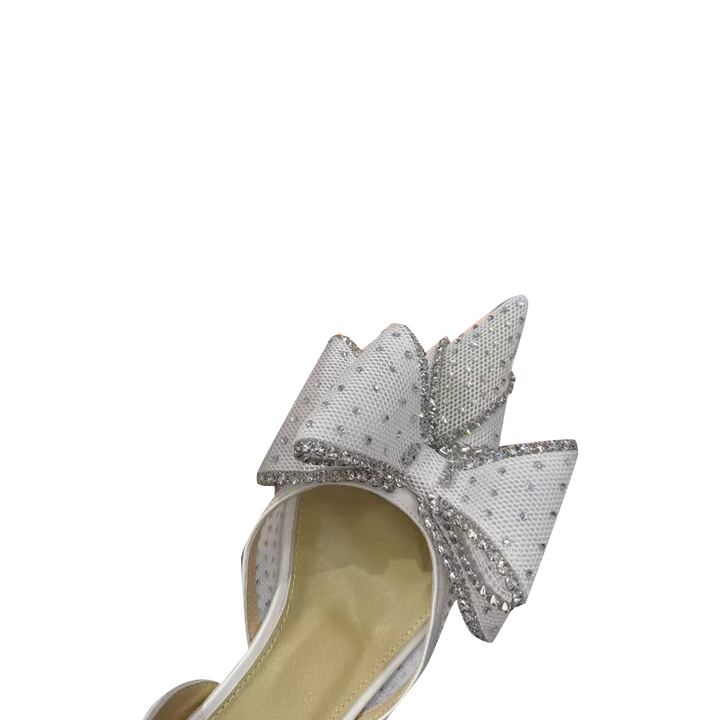 LAVUK Diamante Kitten Heel Sandals