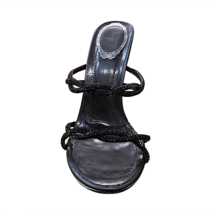 LCAVE Diamante Mules Sandals