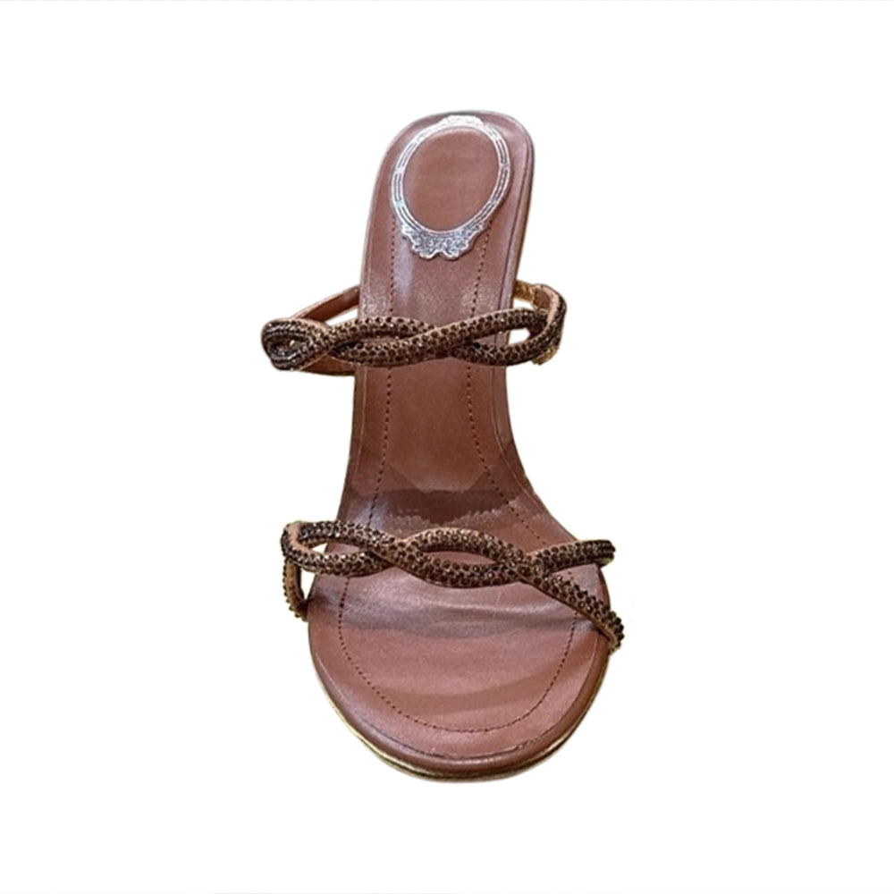 LCAVE Diamante Mules Sandals