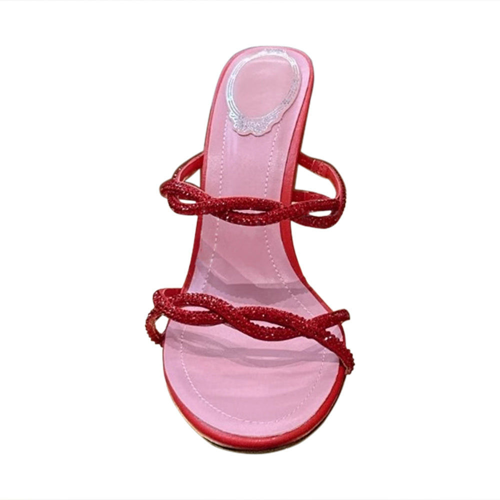 LCAVE Diamante Mules Sandals