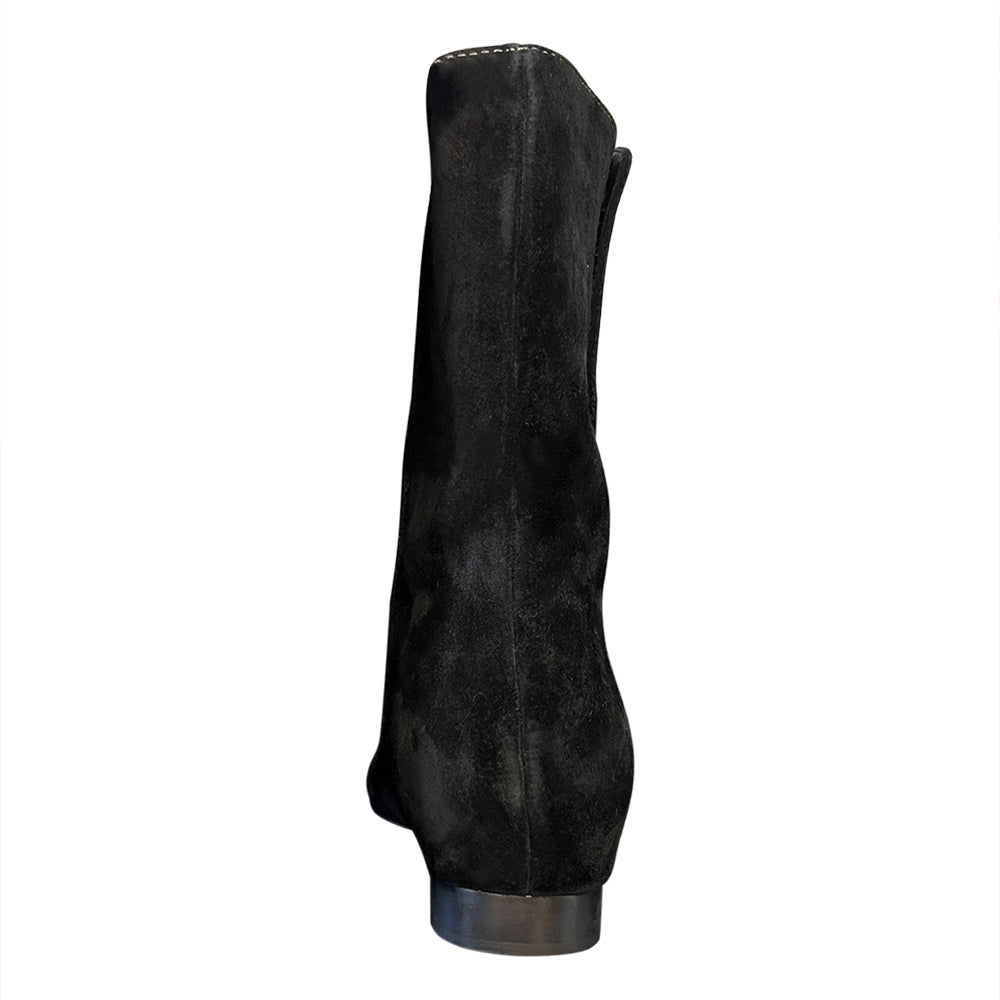 LENCU Button Suede Ankle Boots