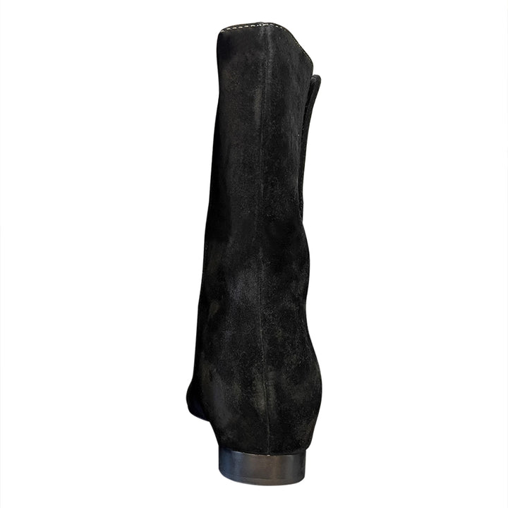 LENCU Button Suede Ankle Boots