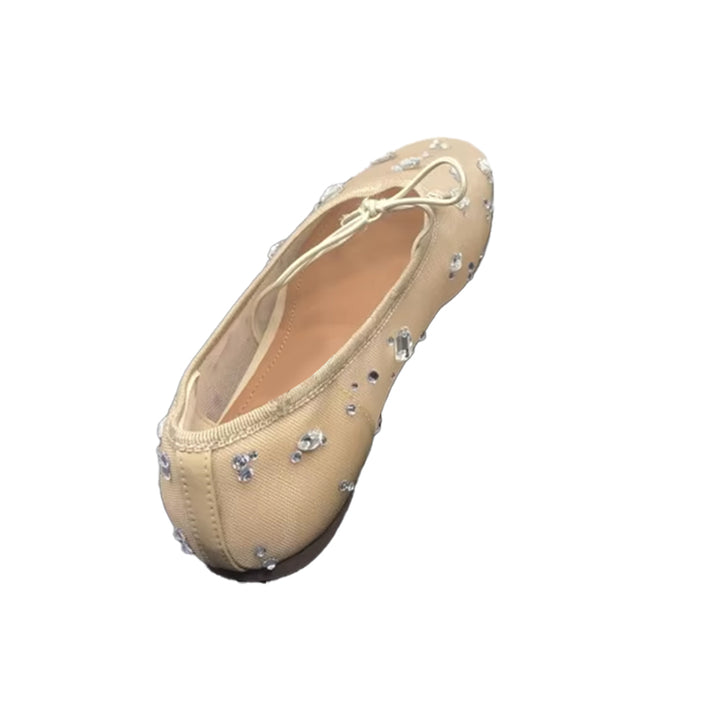 MEUCH Diamante Mesh Ballet Shoes