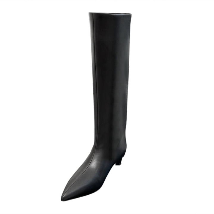 MUVIE Kitten Heel Knee High Boots