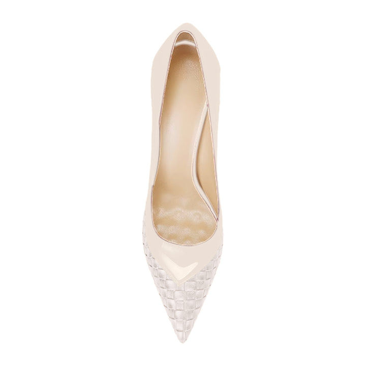 NETCU Braided Mid Heel Pumps - 8cm