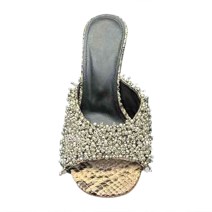 NOELS Beaded Wedged Heel Sandals