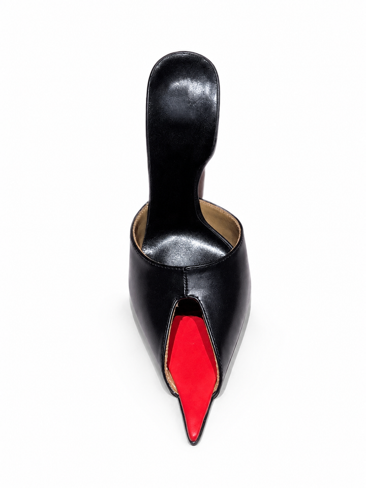 NOIR Rouge Blade Mule Heels