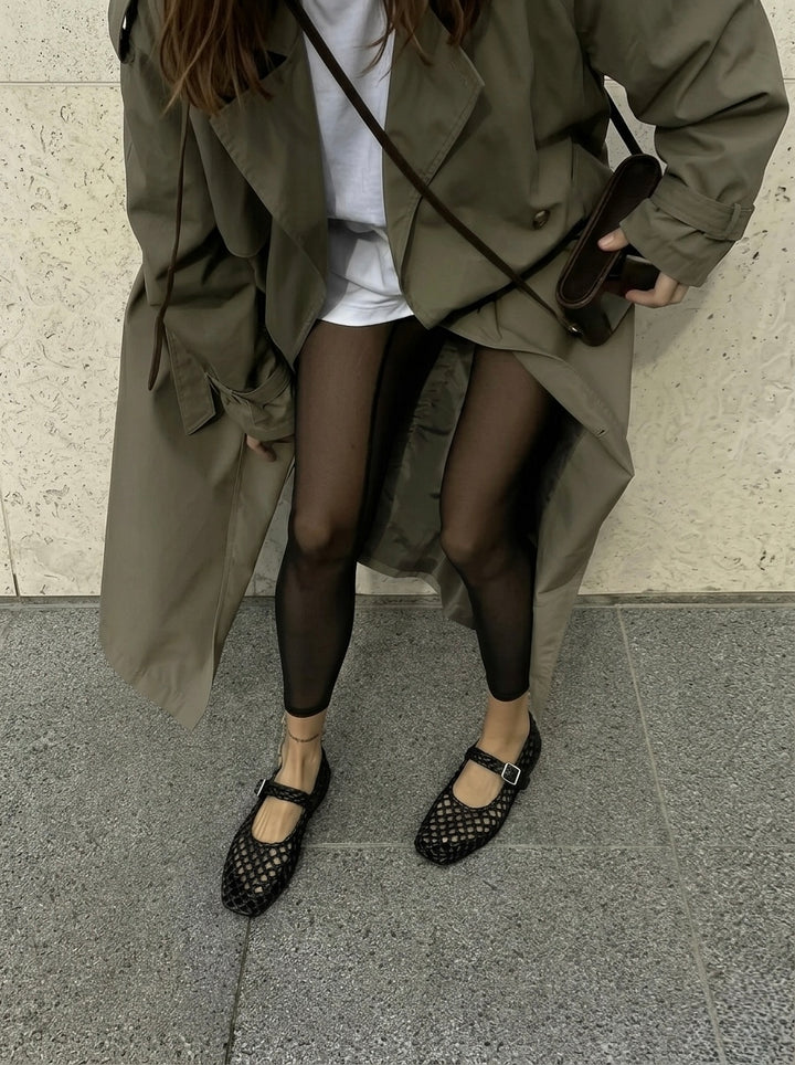 NOVIE MESH FLAT BALLET SHOES