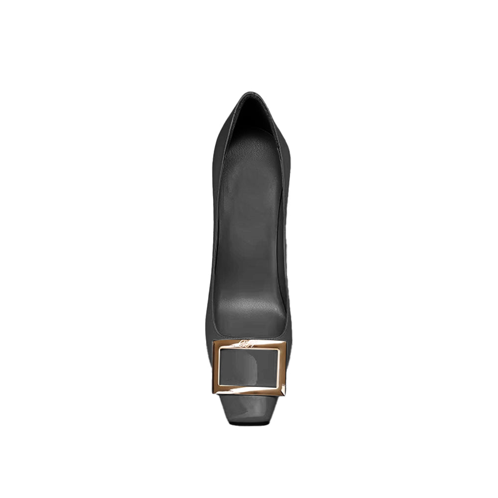 PUCRI Buckled Mid Heel Pumps - 4.5cm