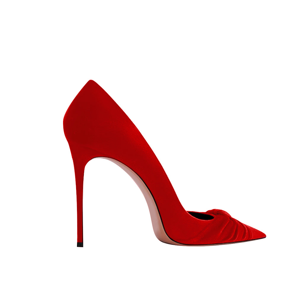 ROBIV Fold Detailed Mid Heel Pumps - 8cm