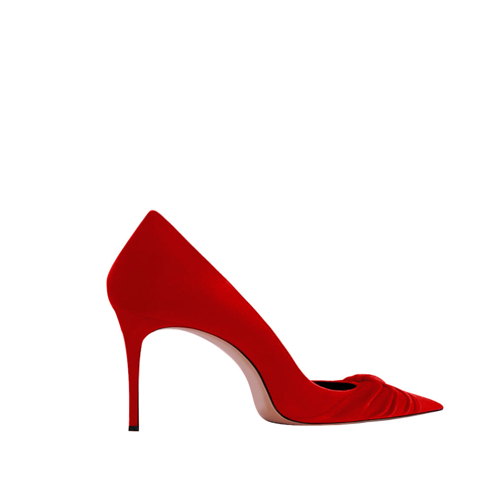 ROBIV Fold Detailed Mid Heel Pumps - 6cm