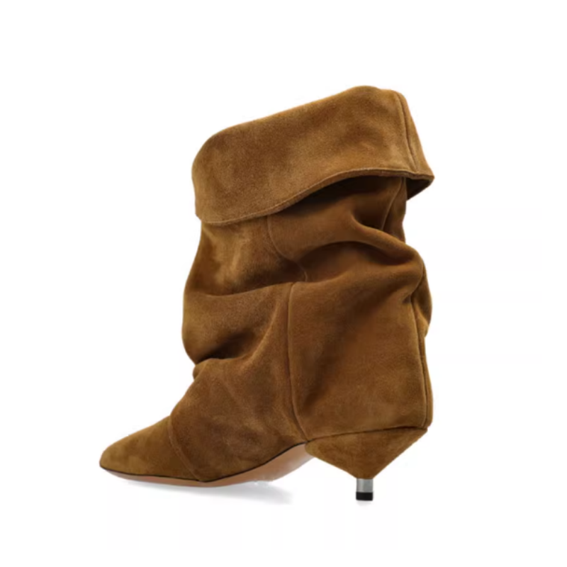 ROTEK Kitten Heel Suede Ankle Boots