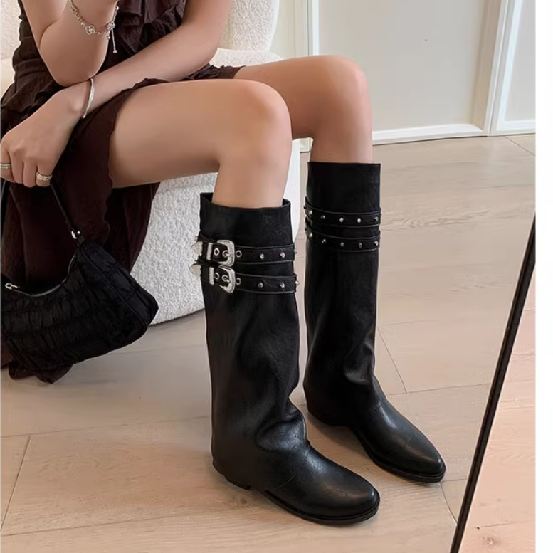 ROTIV Buckled Knee High Boots