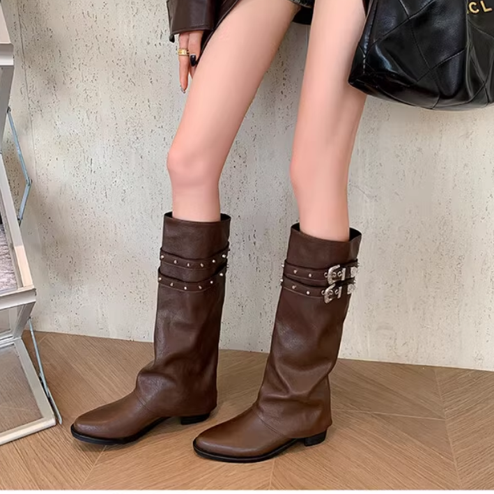 ROTIV Buckled Knee High Boots