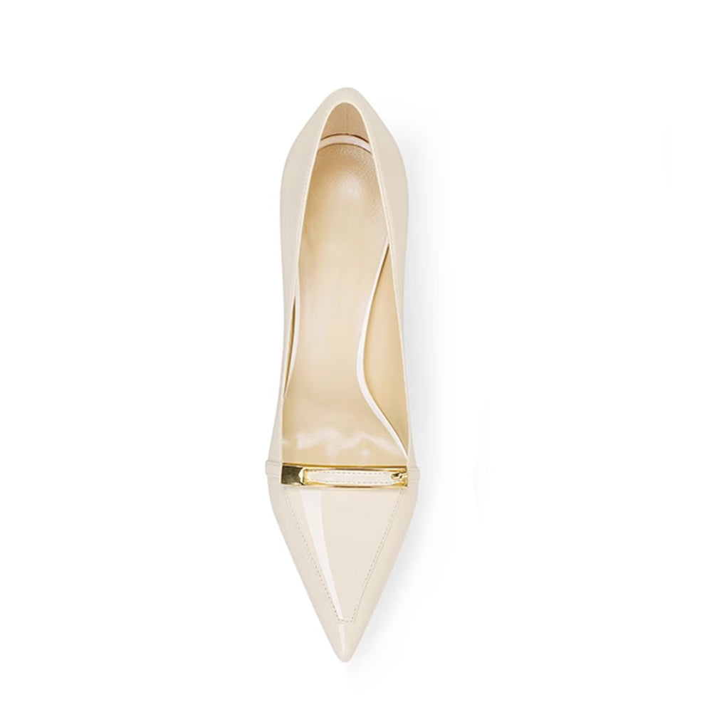 ROVUA Metal Embellished Mid Heel Pumps - 6cm