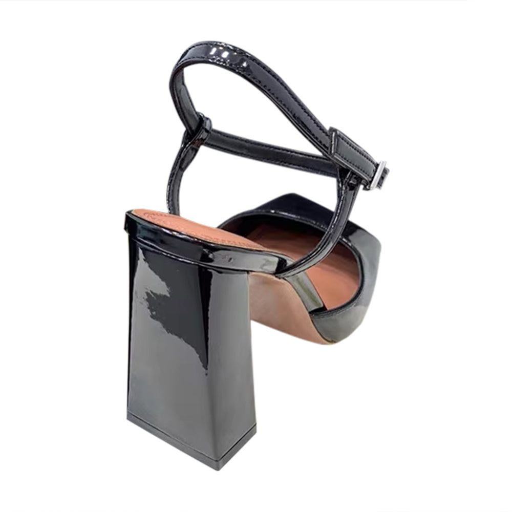 RUVCI Ankle Strap Block Heel Sandals