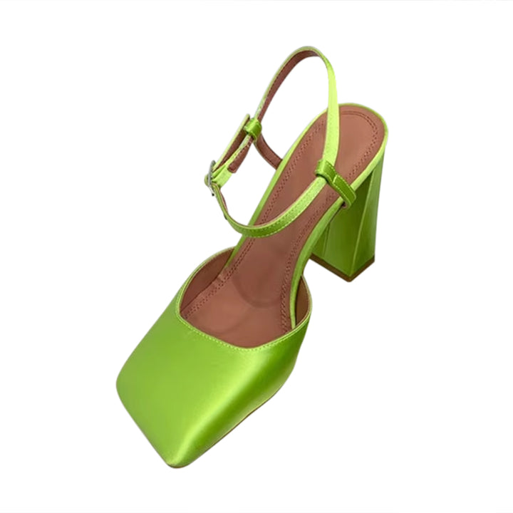 RUVCI Ankle Strap Block Heel Sandals