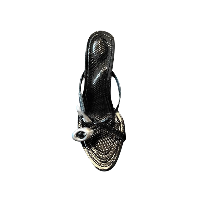 SANBE Metal Embellished Mules Sandals