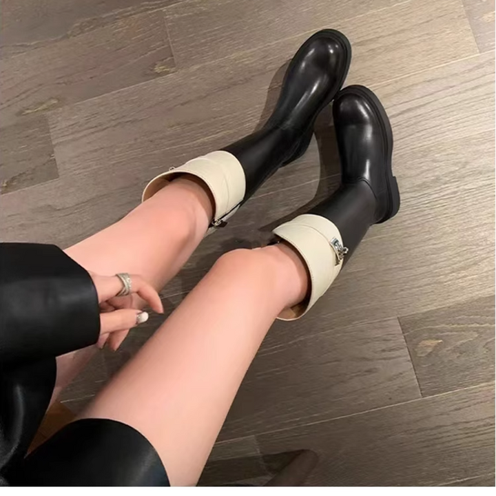 SEFTA Metal Embellished Knee High Boots