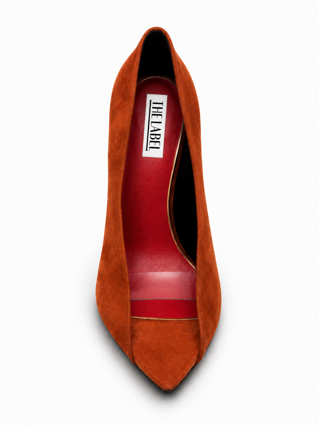 SEVTB SUEDE & PVC OPEN VAMP HIGH HEEL PUMPS