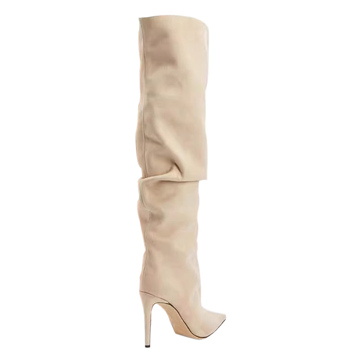 SONUI Suede Stiletto High Heel Knee High Boots