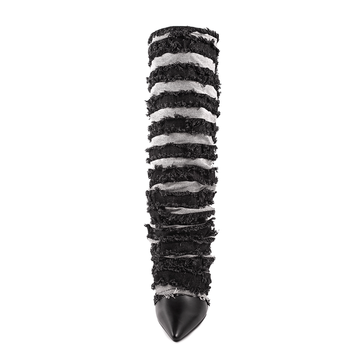 SOTUA Ruffled Knee High Boots