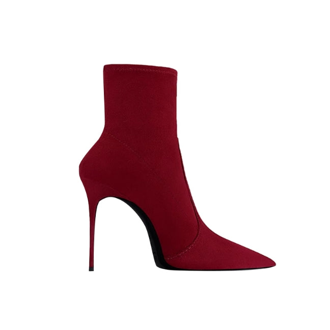 SUMCI Stiletto Heel Ankle Boots - 8cm