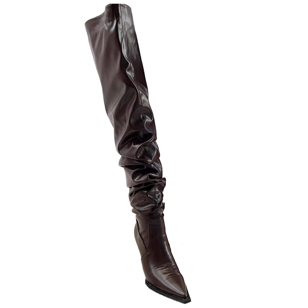 SVITA Leather Over The Knee Boots