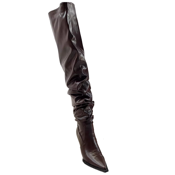 SVITA Leather Over The Knee Boots