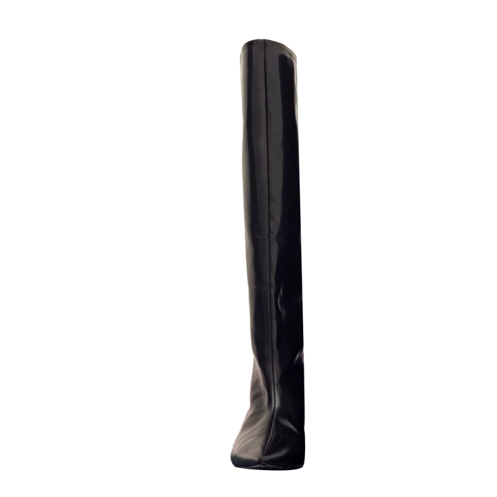 TOVFE Kitten Heel Knee High Boots