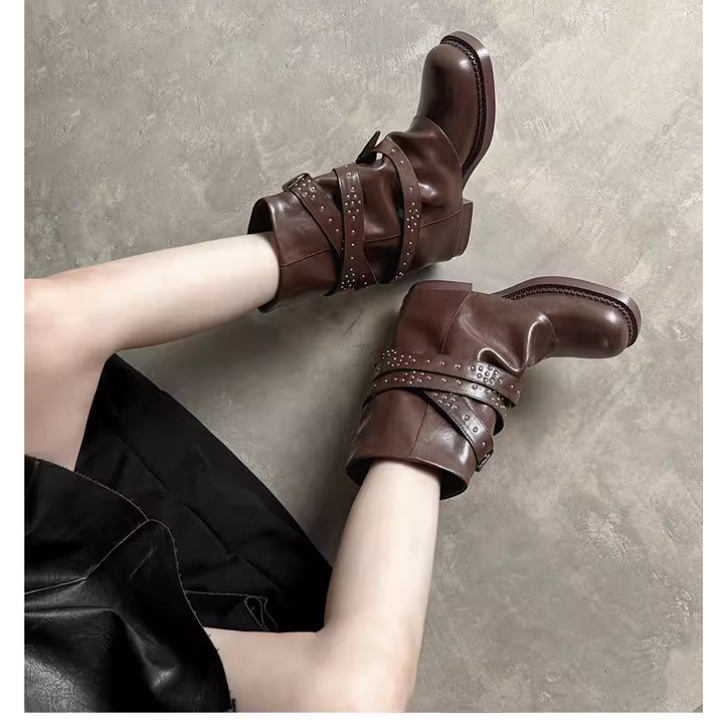 TUSCI Studded Ankle Boots