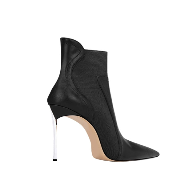 TUVCI Stiletto Heel Ankle Boots - 6cm