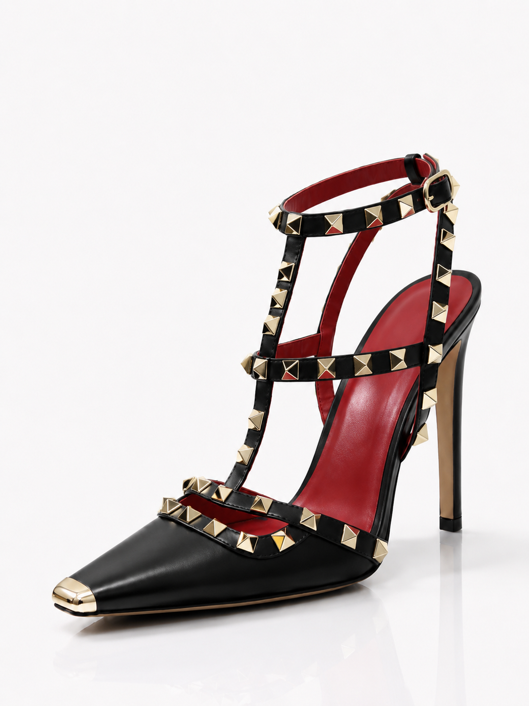 VALENTINA Studded T-Bar Slingback Pumps