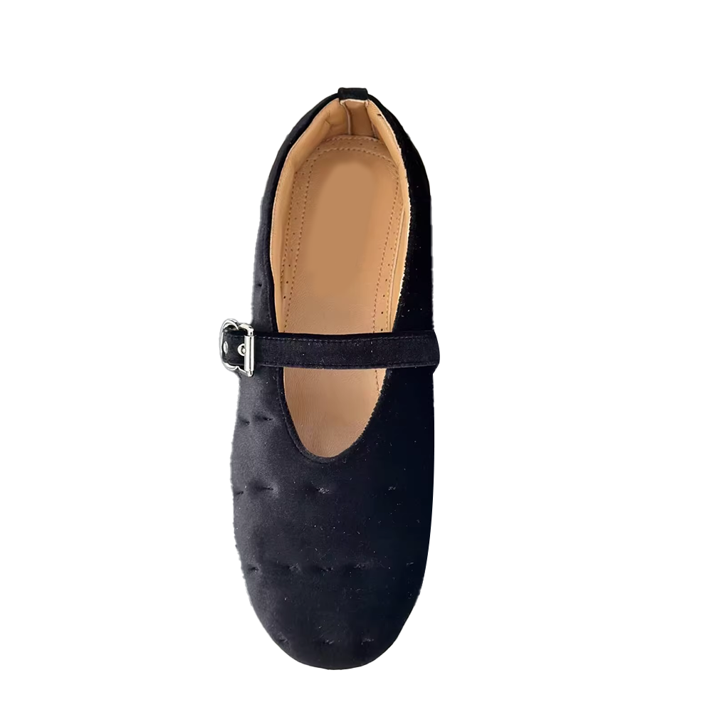 VEDAS Buckled Flat Ballet Shoes