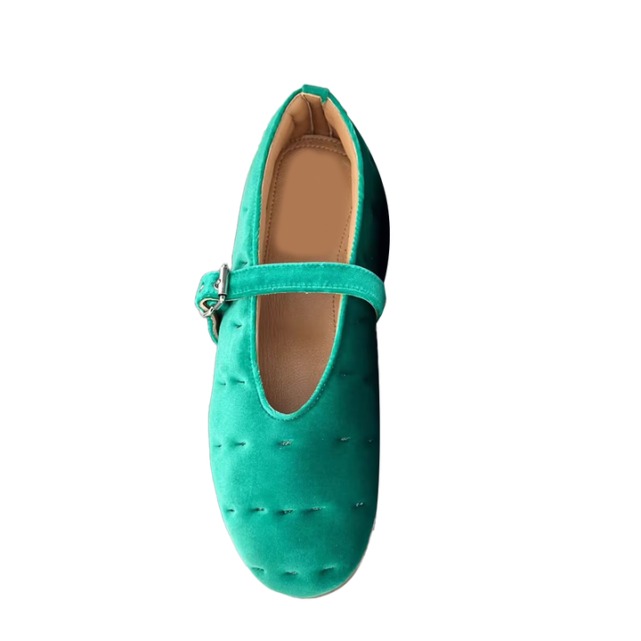 VEDAS Buckled Flat Ballet Shoes