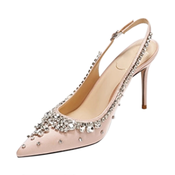 VEDFA Diamante Mid Heel Sandals - 7cm
