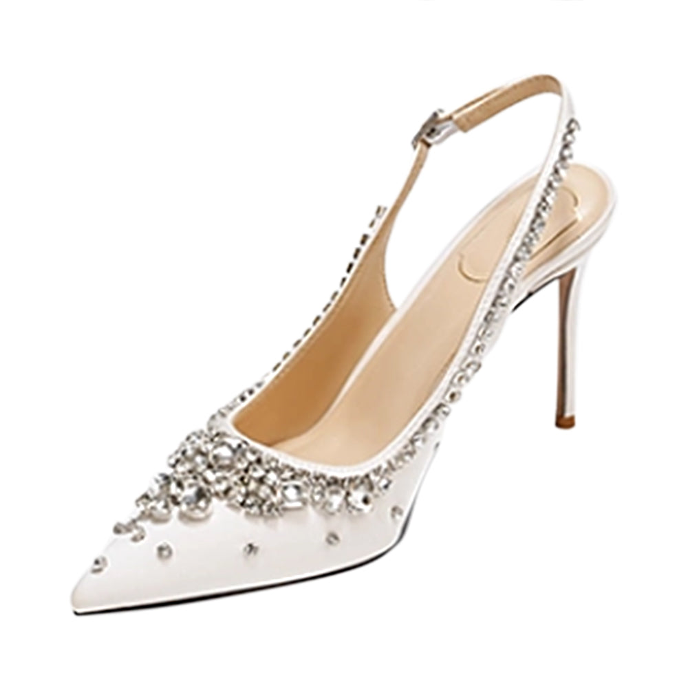 VEDFA Diamante Mid Heel Sandals - 7cm