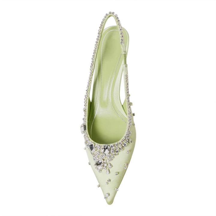 VEDFA Diamante Mid Heel Sandals - 5cm