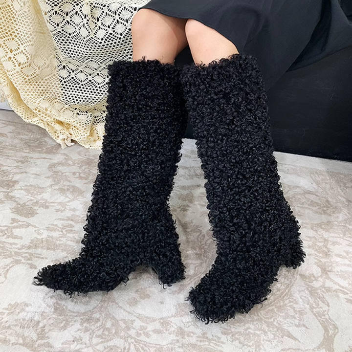 VERUO Block Heel Knee High Boots