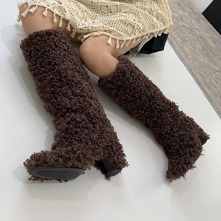 VERUO Block Heel Knee High Boots