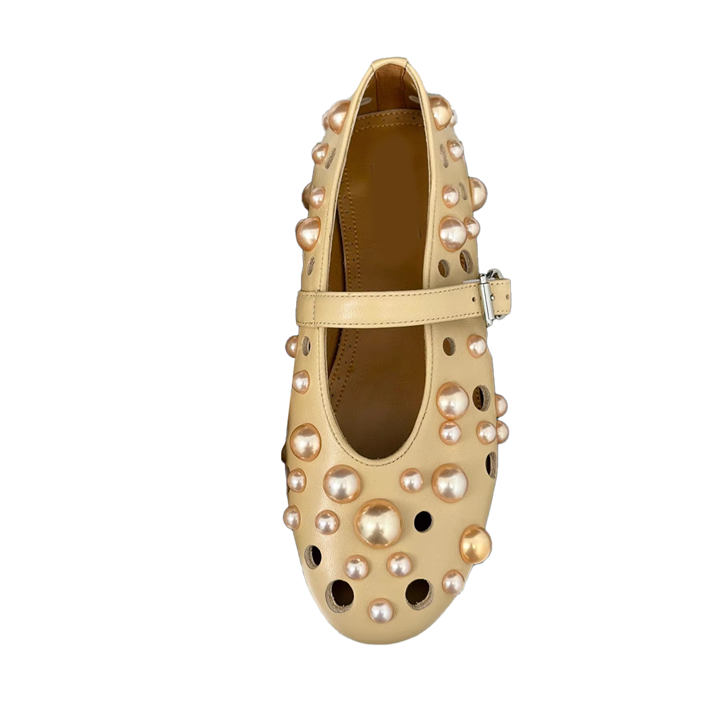 VIANN Pearl Flat Ballet Shoes