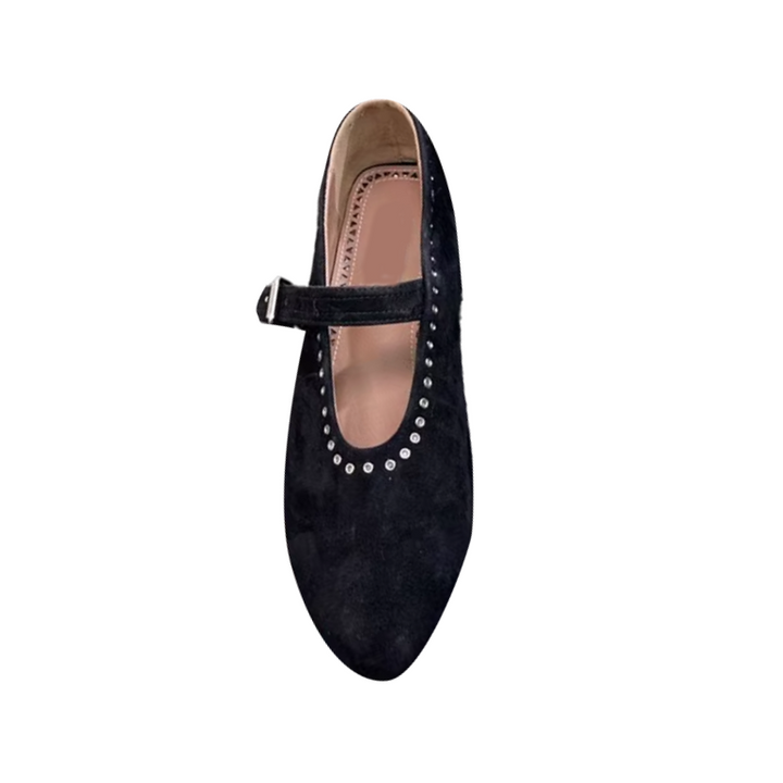 VIANN Studded Flat Ballet Shoes