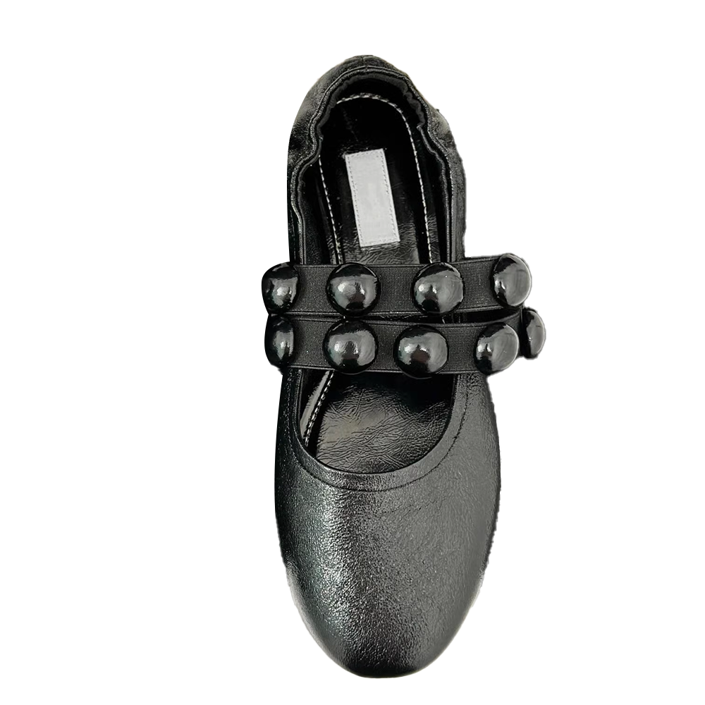 VIANN Studded Flat Ballet Shoes