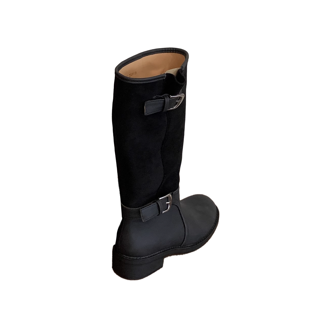 VJEKA Buckled Knee High Boots