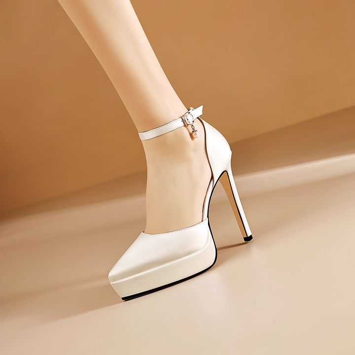 VOLEE Ankle Strap High Heel Sandals