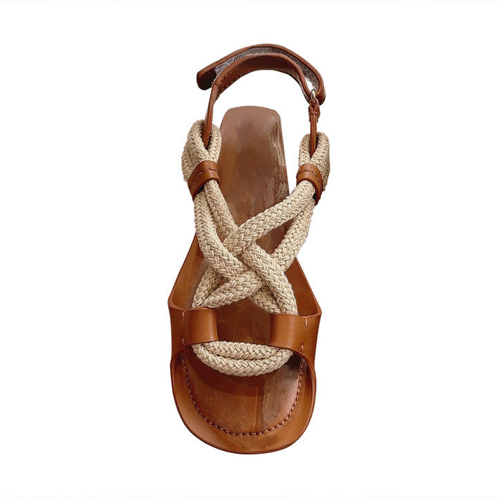 VOTUA Rope Flat Sandals