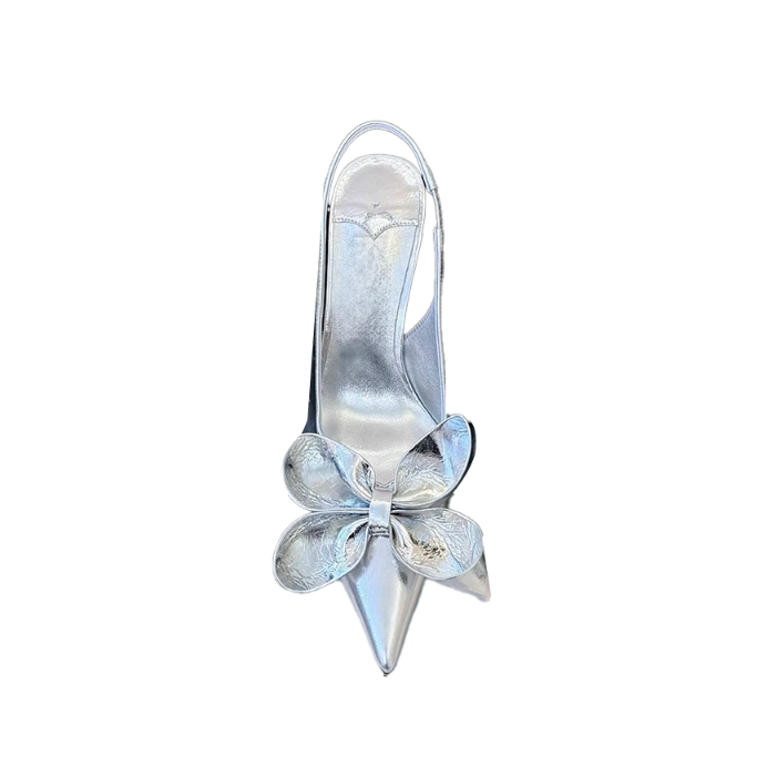 VUIEK Bow Kitten Heel Sandals